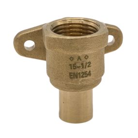 End Feed Backplate Adaptor Straight M x F (15mm x 1/2 BSP)