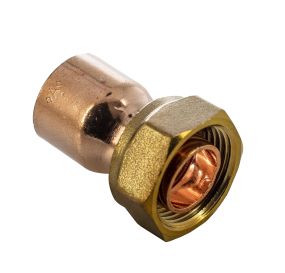 End Feed Straight Cylinder Union (22mm x 1 BSP)