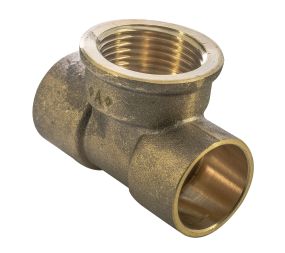 End Feed Female Iron Branch Adapting Tee (22mm x 22mm x 1/2 BSP)