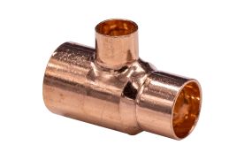 End Feed Branch and One End Reduced Tee (22mm x 15mm x 15mm)