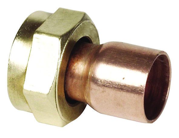 End Feed Straight Swivel/Tap Connector (15mm x 3/4 BSP)
